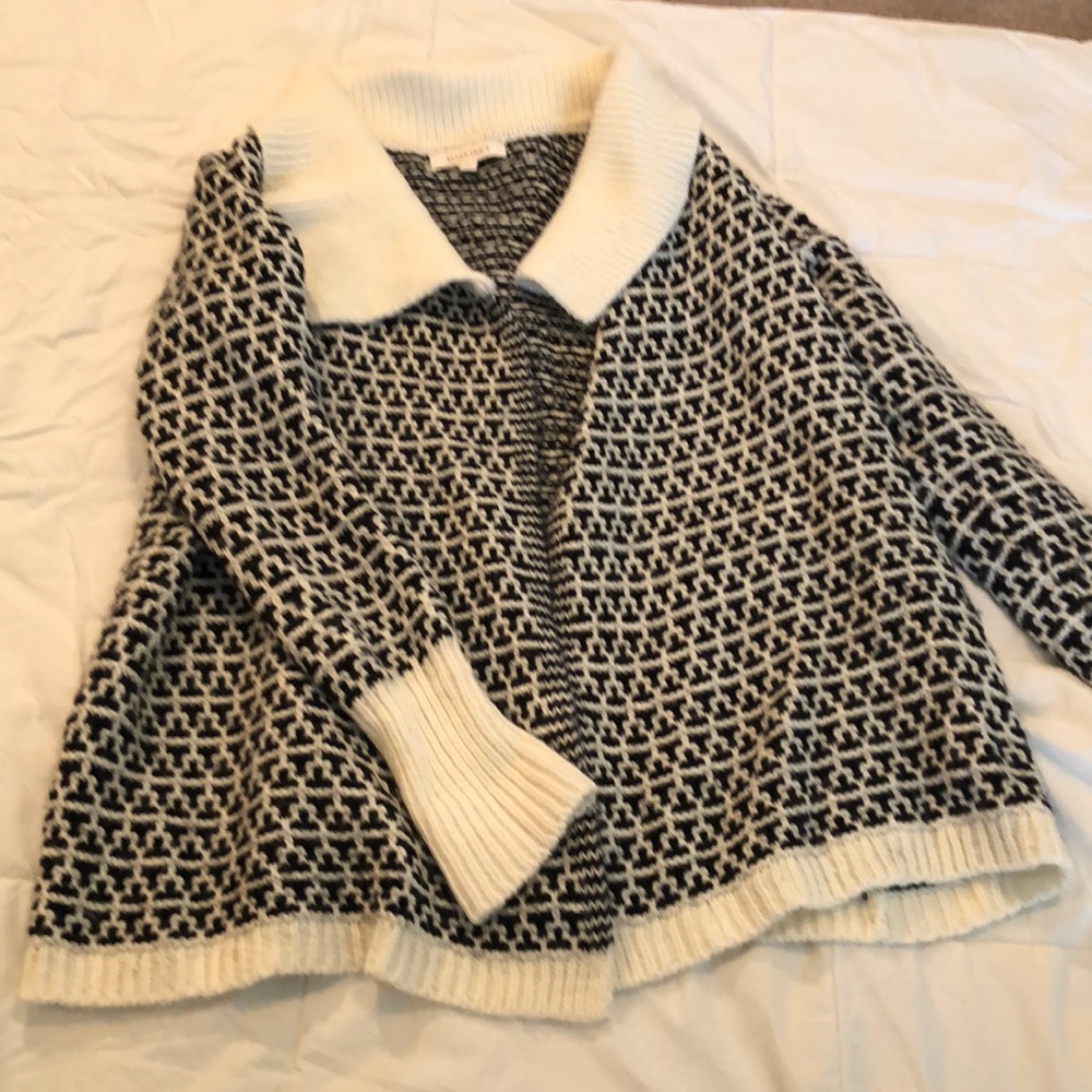 Cozy black and white cardigan